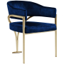 553navy-c - Cozyliving Furniture  - Madelyn - Fabric Dining Chair (Set of 2) - Navy
