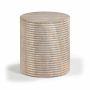 Rapallo - Concrete Indoor/Outdoor End Table - Travertine - Beige, 16.75"
