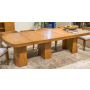 Pamaria XL Rectangular Dining Room Extension Table Base Light Brown, 83"