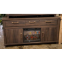 Brazen Valley XL TV Stand With Fireplace Option Dark Brown