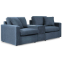 Cozymax - Ink - 3-Piece Sectional Sofa With Storage Console - Fabric, 93"