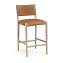 Andie - Vegan Leather Upholstered Counter Stool - Cognac