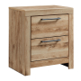 Hyanna - Tan Brown - Two Drawer Night Stand