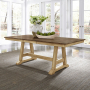 Lindsey Farm - Trestle Table - Brown - Light Brown, 38"