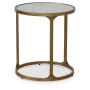 Korajane Round End Table Antique Gold, 20"