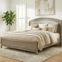 Avalon - Queen Upholstered Bed - Burnished - Light Brown