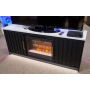 Cadmori XL TV Stand With Fireplace Option Black / White