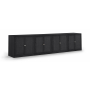 Vero - Solid Wood And Oak Veneer 4 Piece Sideboard/Buffet - Black