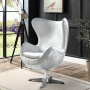 Brancaster - Accent Chair With Swivel - Vintage White & Aluminum