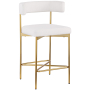 Rivage - Durable Stool With Gold Frame (Set of 2)
