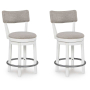 D642-224 - Cozyliving Furniture  - Robbinsdale Upholstered Swivel Barstool (Set of 2)