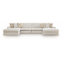 Kestrie 4-Piece Double Chaise Sectional Feathered