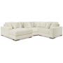 Lindyn - Ivory - 4-Piece Sectional With LAF Corner Chaise, 133"