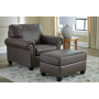 Roxmere - Umber - 2 Pc. - Chair, Ottoman