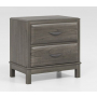 Mazing Two Drawer Night Stand Gray