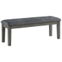 Hallanden - Black / Gray - Large UPH Dining Room Bench