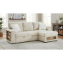 U0222 - Pull Out Sofa Bed With Speaker And 2 Pillows - Cream - Beige, 91.25"