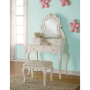 Edalene - Vanity Desk - Pearl