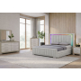 Elias - 5 Piece Queen Bedroom Set Regular Footboard- Light Gray / Natural / - Gray