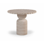 Petalia - 36'' Indoor/Outdoor Dining Table - Travertine - Beige, 36"