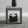 Piedmont - End Table - Charcoal / Ash - Gray, 24"