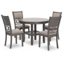Wrenning - Gray - Dining Room Table Set (Set of 5)