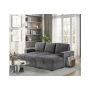 U2660 - L Shape Sectional With Pull Out Sofa Bed, 86.75"