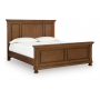 Zackaryn Panel Bed Warm Brown