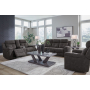 Brysonview 3 Pc. Reclining Sofa, Reclining Loveseat With Console, Recliner Charcoal