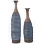 Blayze - Antique Gray / Brown - Vase Set (Set of 2), 7.13"