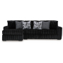 Midnight-Madness 3-Piece Sectional With Laf Corner Chaise And Armless Chair Onyx, 121"