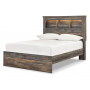 Drystan Panel Bookcase Bed Brown / Beige