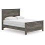 Frandern Panel Bed Black / Gray