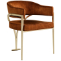 553cognac-c - Cozyliving Furniture  - Madelyn - Fabric Dining Chair (Set of 2) - Cognac