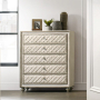 Lucienne - Chest - Beige Velvet, 49" Tall