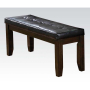 Urbana - Bench - Black PU & Espresso