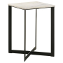 Tobin - Square Marble Top End Table - White And, 16"