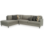 Santasia Left Arm Facing Corner Chaise 2 Pc Sectional Granite, 116"