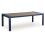East Beach Rectangular Dining Table With Umbrella Option Blue, 88"