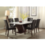 Forbes - Dining Table - White Marble & Walnut, 64"