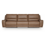 DeepWakes 3-Piece Power Reclining Sectional Caramel, 130"