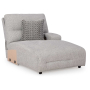 Acklen Place Raf Power Reclining Back Chaise Pewter, 42"