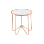 Alivia - End Table - Frosted Glass & Rose - White, 22"