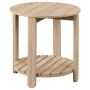 Fowler - 1-Shelf Round Engineered Wood Side End Table - Natural, 22"