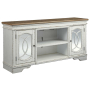 Realyn - Chipped White - XL TV Stand w/Fireplace Option