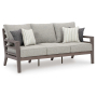 Hillside Barn - Gray / Brown - Sofa With Cushion, 78.88"