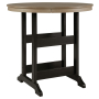 Fairen Trail - Black / Driftwood - Round Bar Table w/Umb OPT, 45.13"