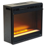 Entertainment Accessories - Black - Fireplace Insert Glass/Stone