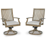 Rainier Ranch - Brown / Beige - Swivel Chair With Cushion (Set of 2)