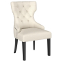 Baney - Tufted Upholstered Dining Chair - Beige And Rustic